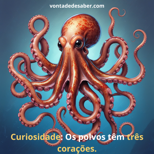 Os polvos têm três corações!